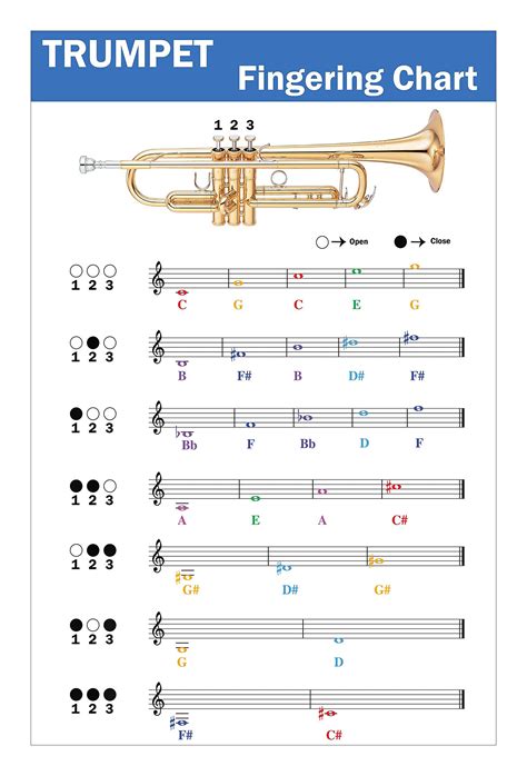 trumpet fingering chart printable